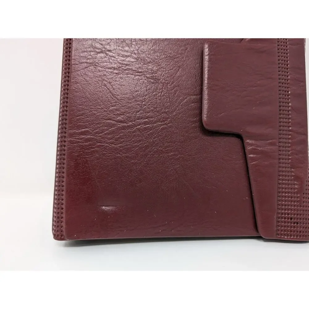 Vintage 90s Burgundy Day Runner Planner Calendar  71872